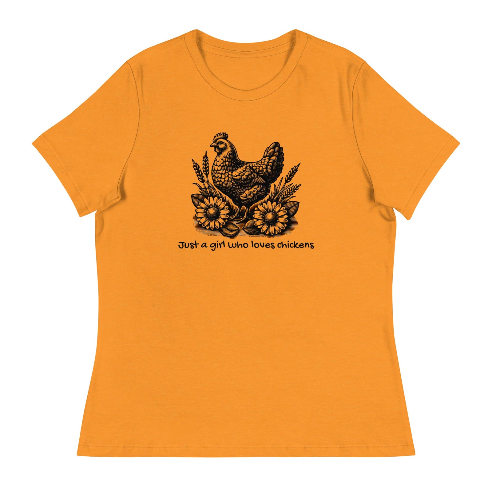 Just a Girl Who Loves Chickens Women's Relaxed T-Shirt - Cluck It All Farms