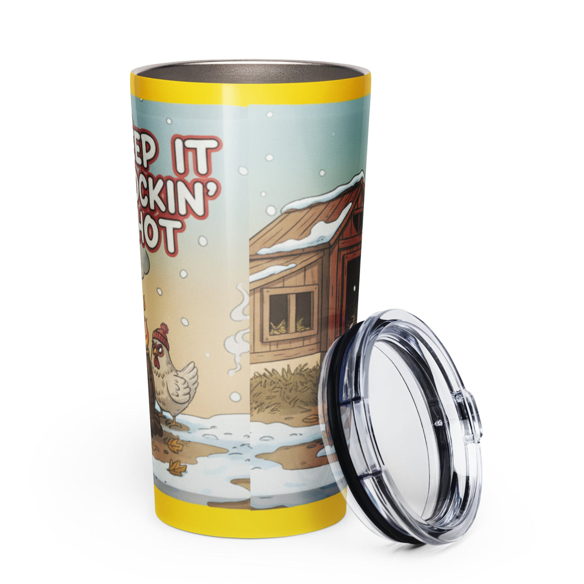 Keep It Flockin' Hot 20 oz Funny Chicken Tumbler - Cluck It All Farms