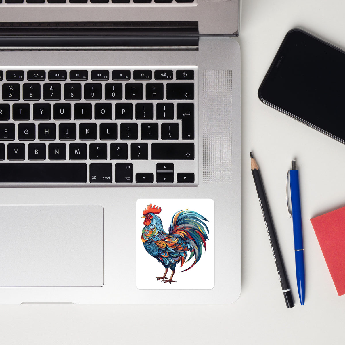 Colorful Rooster Sticker