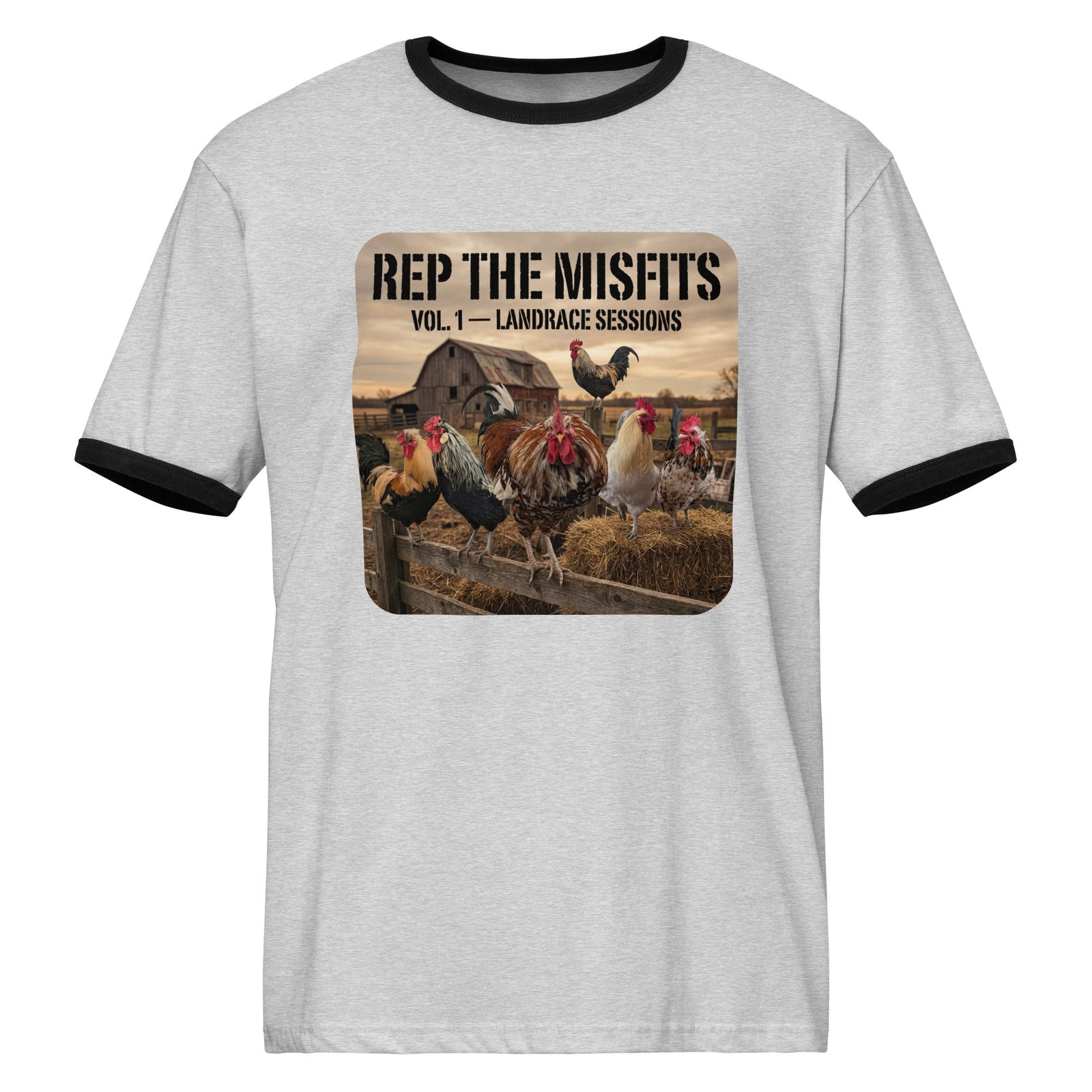 Landrace Tour Ringer Tee — Rep the Misfits (Unisex) - Cluck It All Farms