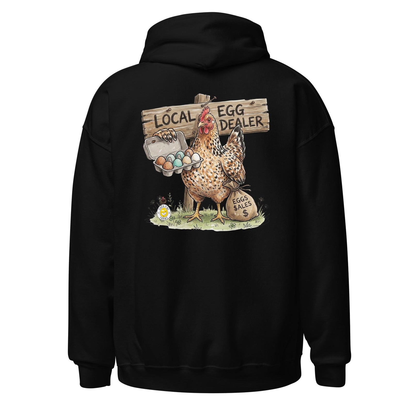 Local Egg Dealer Chicken Unisex Hoodie - Cluck It All Farms