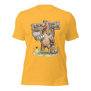 Local Egg Dealer Chicken Unisex T-Shirt - Cluck It All Farms