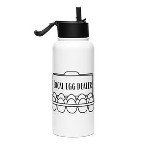 Local Egg Dealer Stainless Steel Water Bottle with Straw Lid - Cluck It All Farms