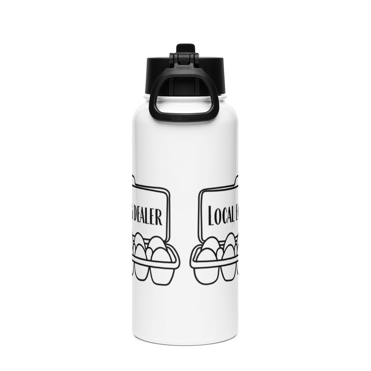 Local Egg Dealer Stainless Steel Water Bottle with Straw Lid - Cluck It All Farms