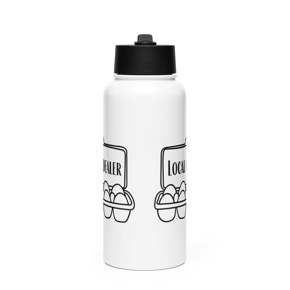 Local Egg Dealer Stainless Steel Water Bottle with Straw Lid - Cluck It All Farms