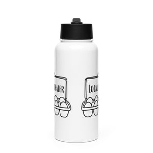 Local Egg Dealer Stainless Steel Water Bottle with Straw Lid - Cluck It All Farms