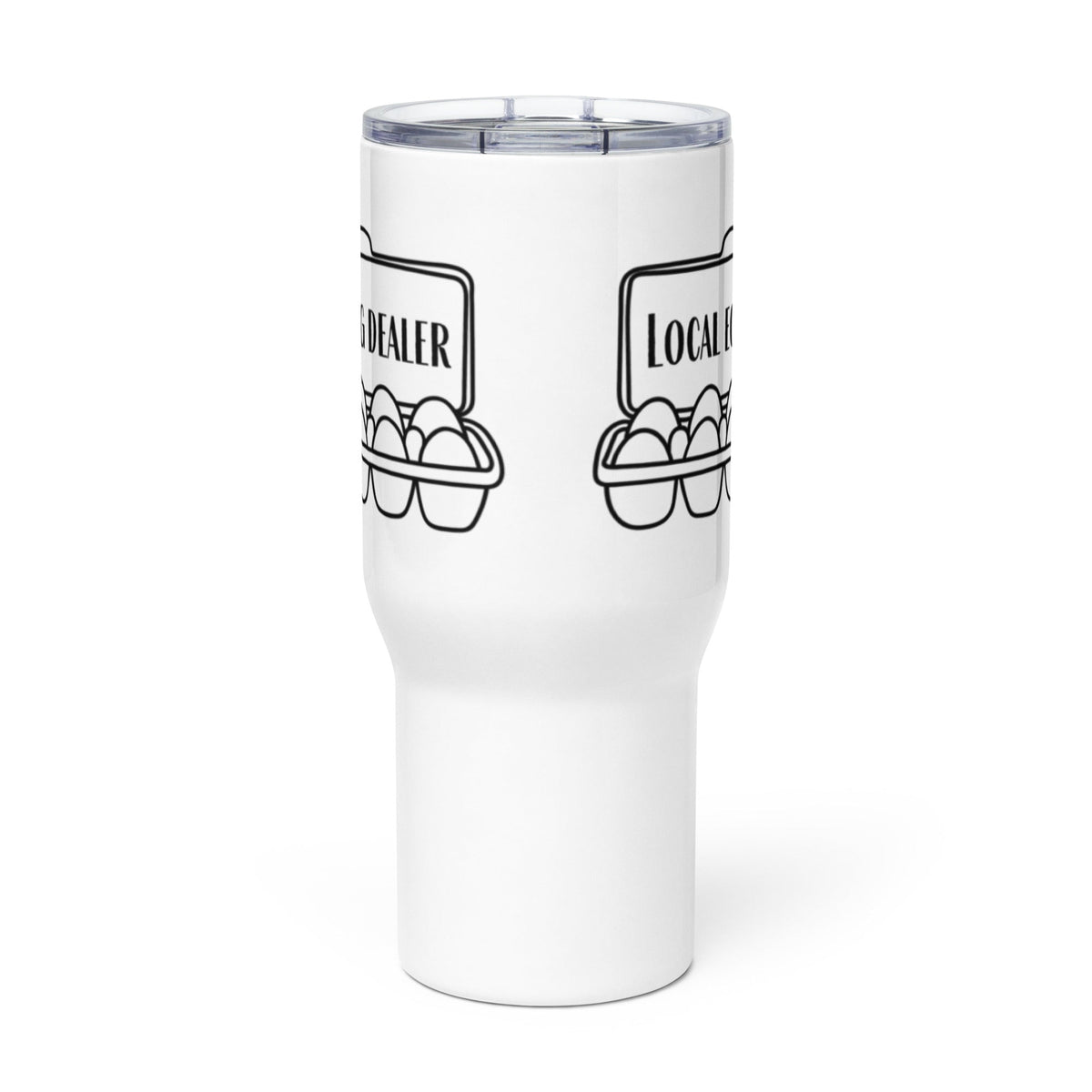 Local Egg Dealer Travel Mug with Handle - Cluck It All Farms