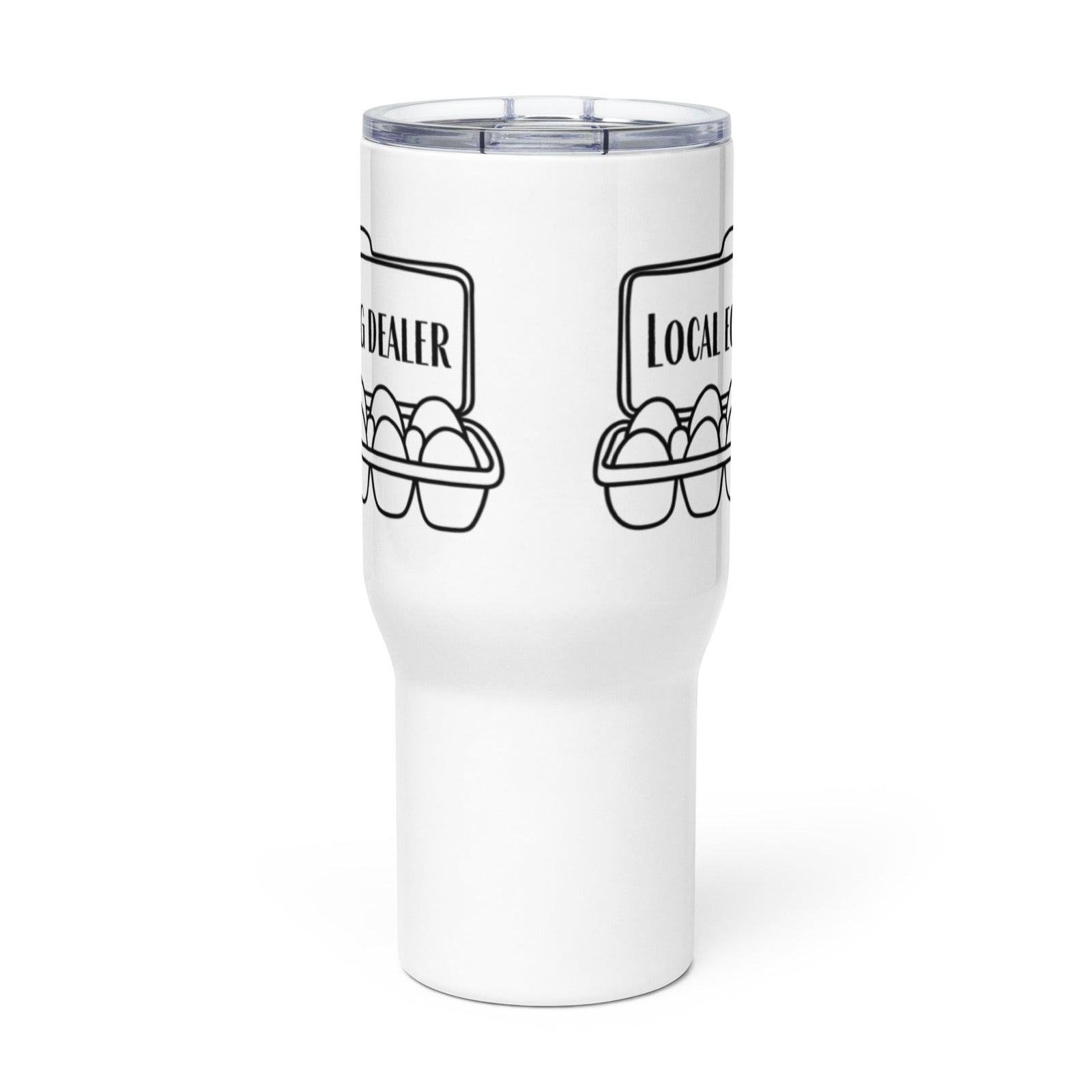 Local Egg Dealer Travel Mug with Handle - Cluck It All Farms