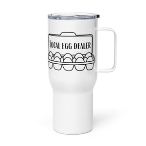 Local Egg Dealer Travel Mug with Handle - Cluck It All Farms