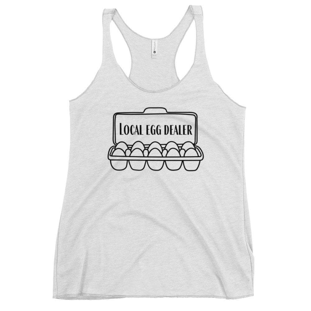 Local Egg Dealer Women&#39;s Racerback Tank - Cluck It All Farms