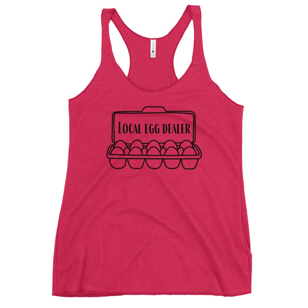 Local Egg Dealer Women's Racerback Tank - Cluck It All Farms