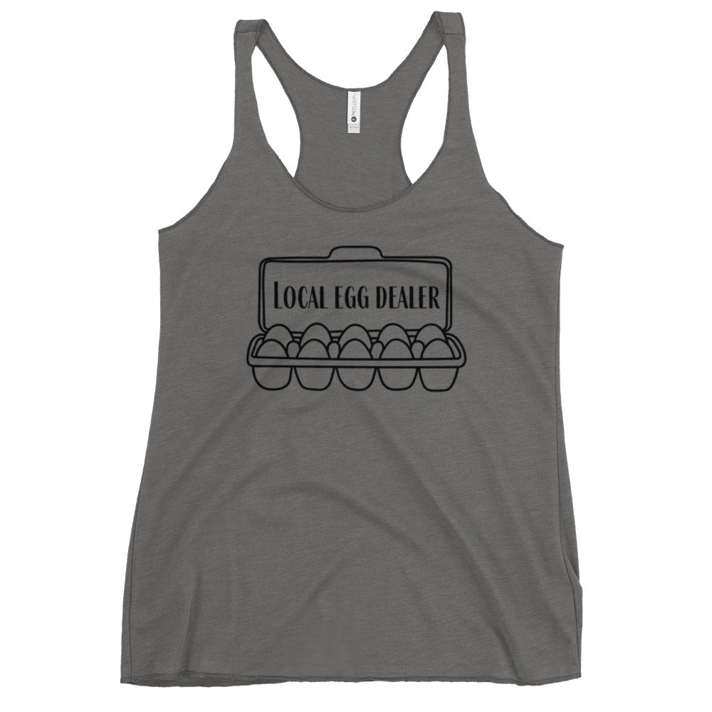 Local Egg Dealer Women&#39;s Racerback Tank - Cluck It All Farms