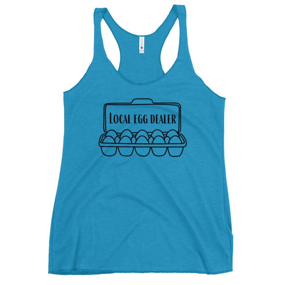 Local Egg Dealer Women&#39;s Racerback Tank - Cluck It All Farms