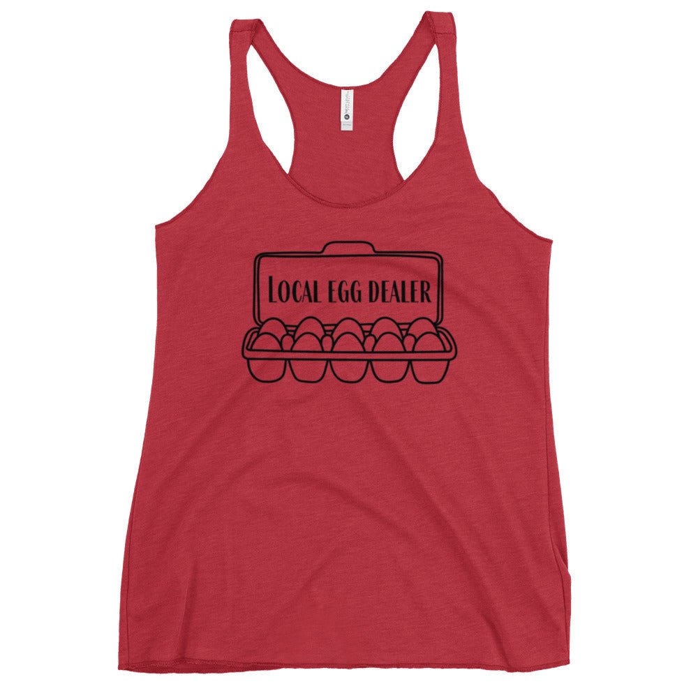 Local Egg Dealer Women's Racerback Tank - Cluck It All Farms