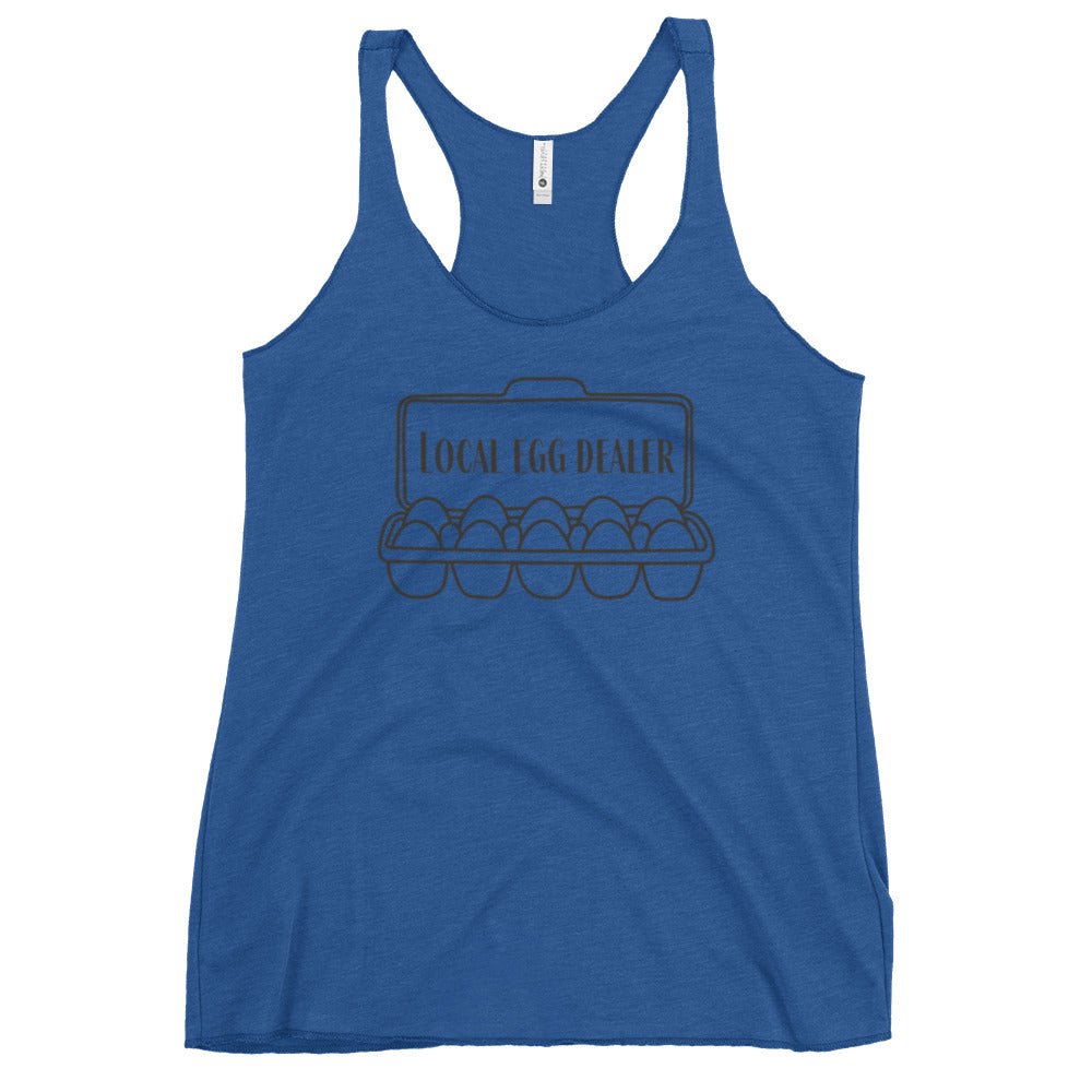 Local Egg Dealer Women&#39;s Racerback Tank - Cluck It All Farms