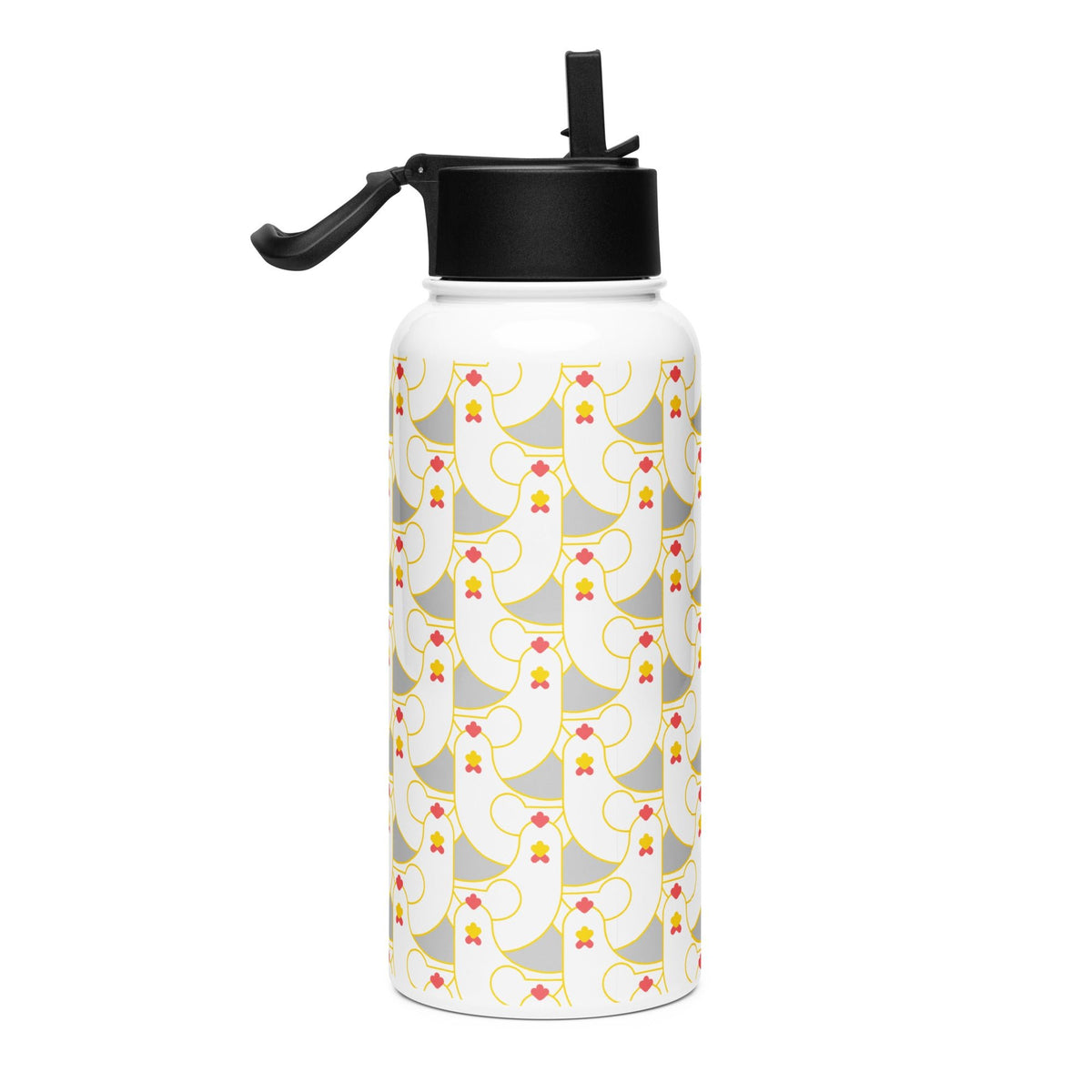 March of the Hens Stainless Steel Water Bottle with Straw Lid - Cluck It All Farms