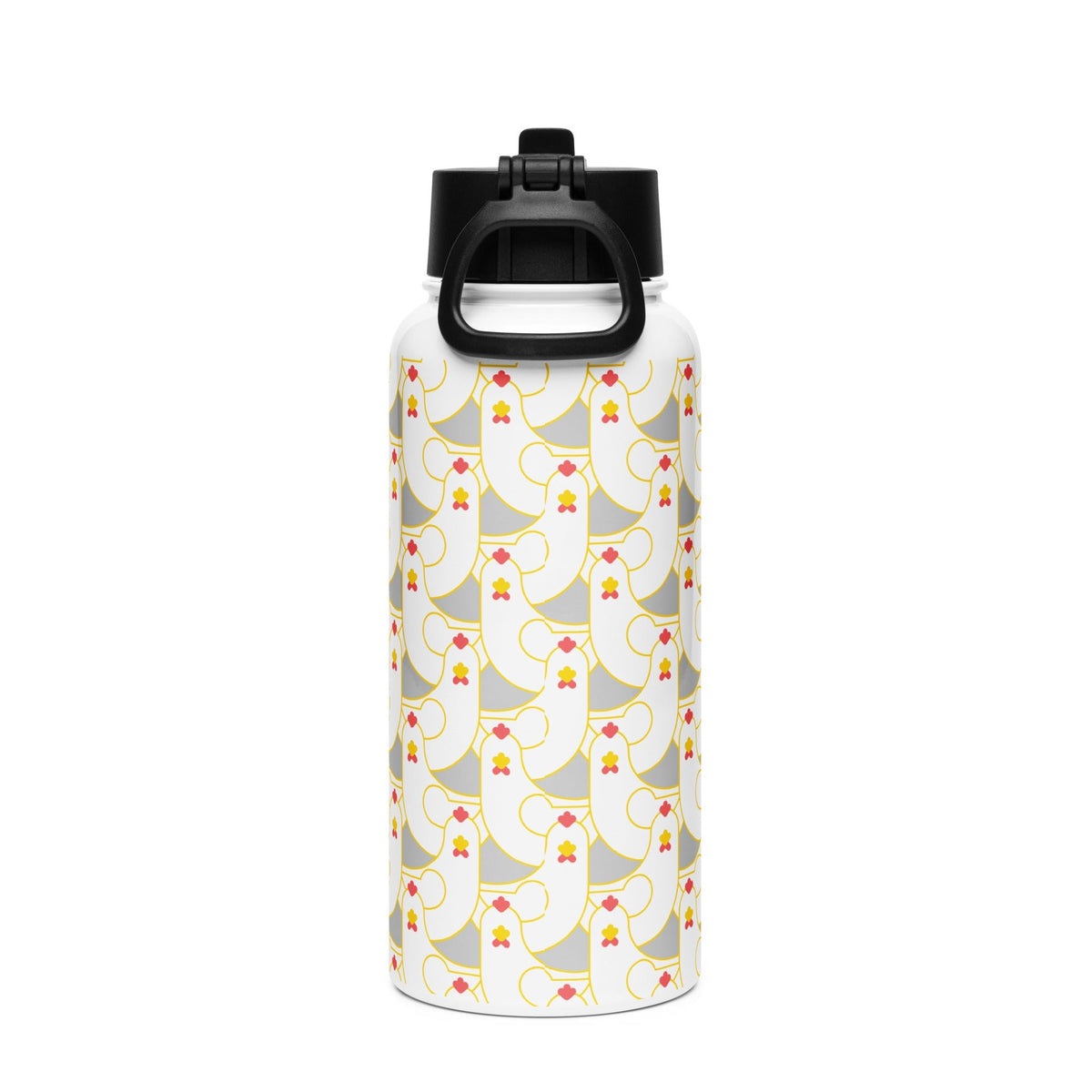 March of the Hens Stainless Steel Water Bottle with Straw Lid - Cluck It All Farms