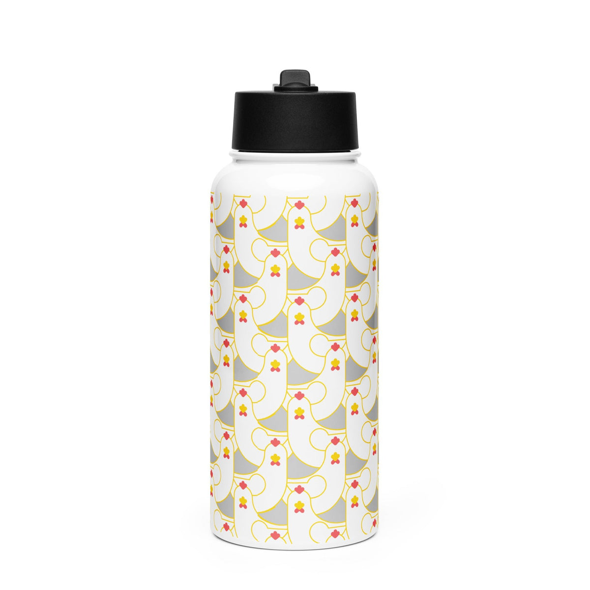 March of the Hens Stainless Steel Water Bottle with Straw Lid - Cluck It All Farms