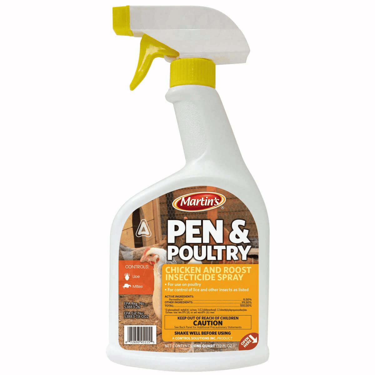 Marlin Insecticide Martin’s Pen & Poultry Insecticide Spray Permethrin 0.5% - Cluck It All ...