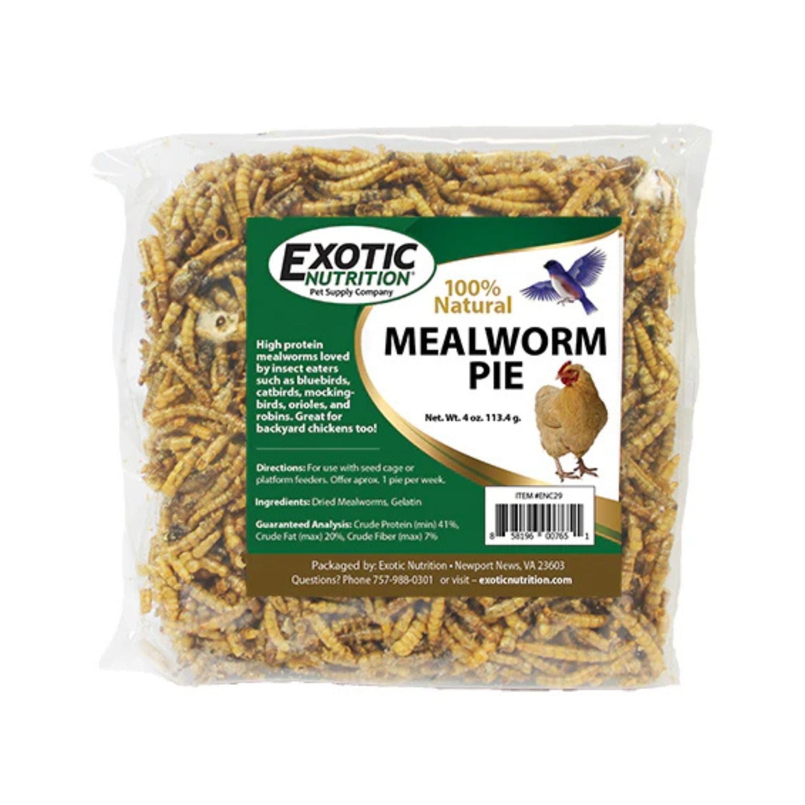 Mealworm Pie Chicken Treat Square - Cluck It All Farms