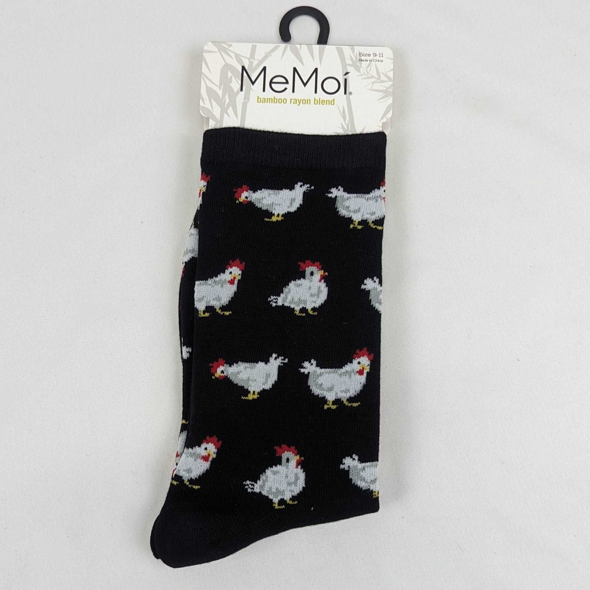 MeMoi Chickens Bamboo Blend Crew Socks - Cluck It All Farms