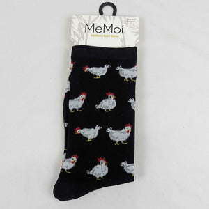 MeMoi Chickens Bamboo Blend Crew Socks - Cluck It All Farms