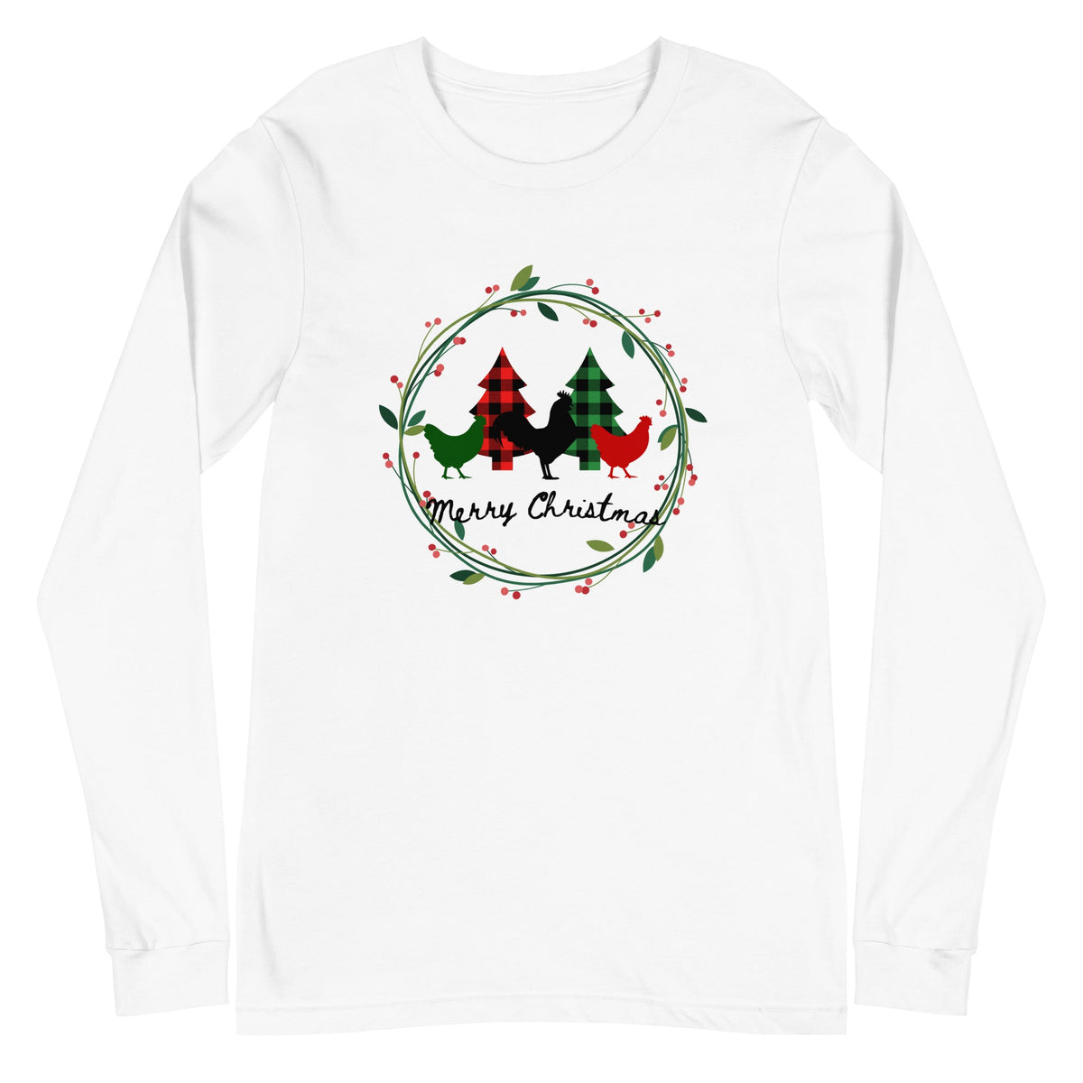 Merry Christmas Unisex Long Sleeve Tee - Cluck It All Farms