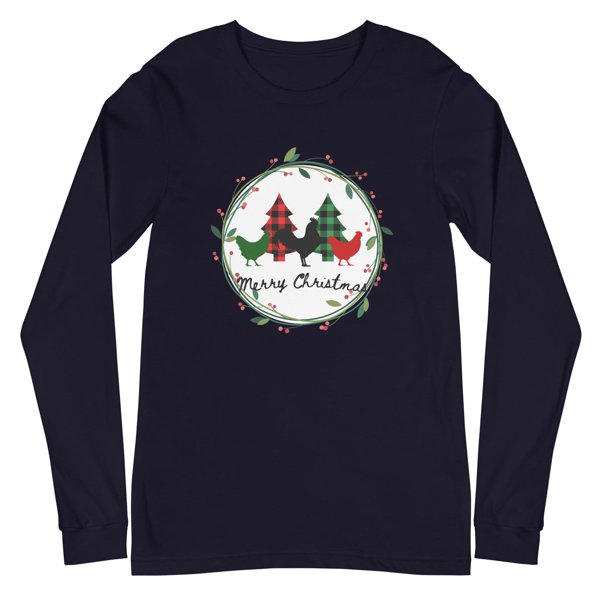 Merry Christmas Unisex Long Sleeve Tee - Cluck It All Farms
