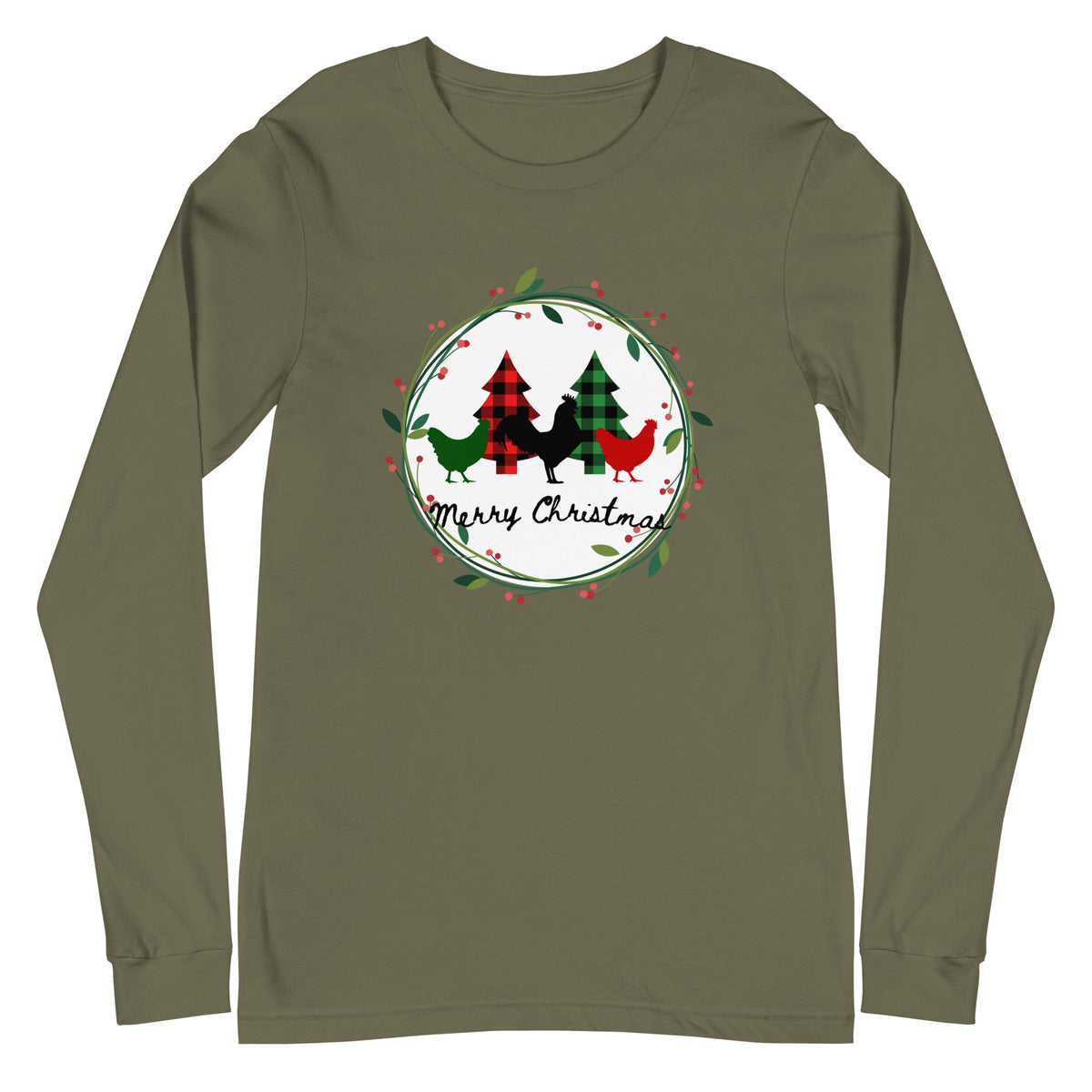 Merry Christmas Unisex Long Sleeve Tee - Cluck It All Farms