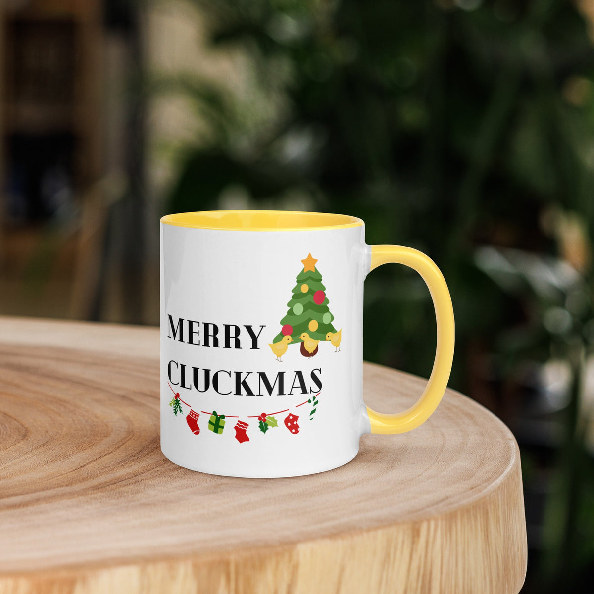 Merry Cluckmas Colored Mug - Cluck It All Farms