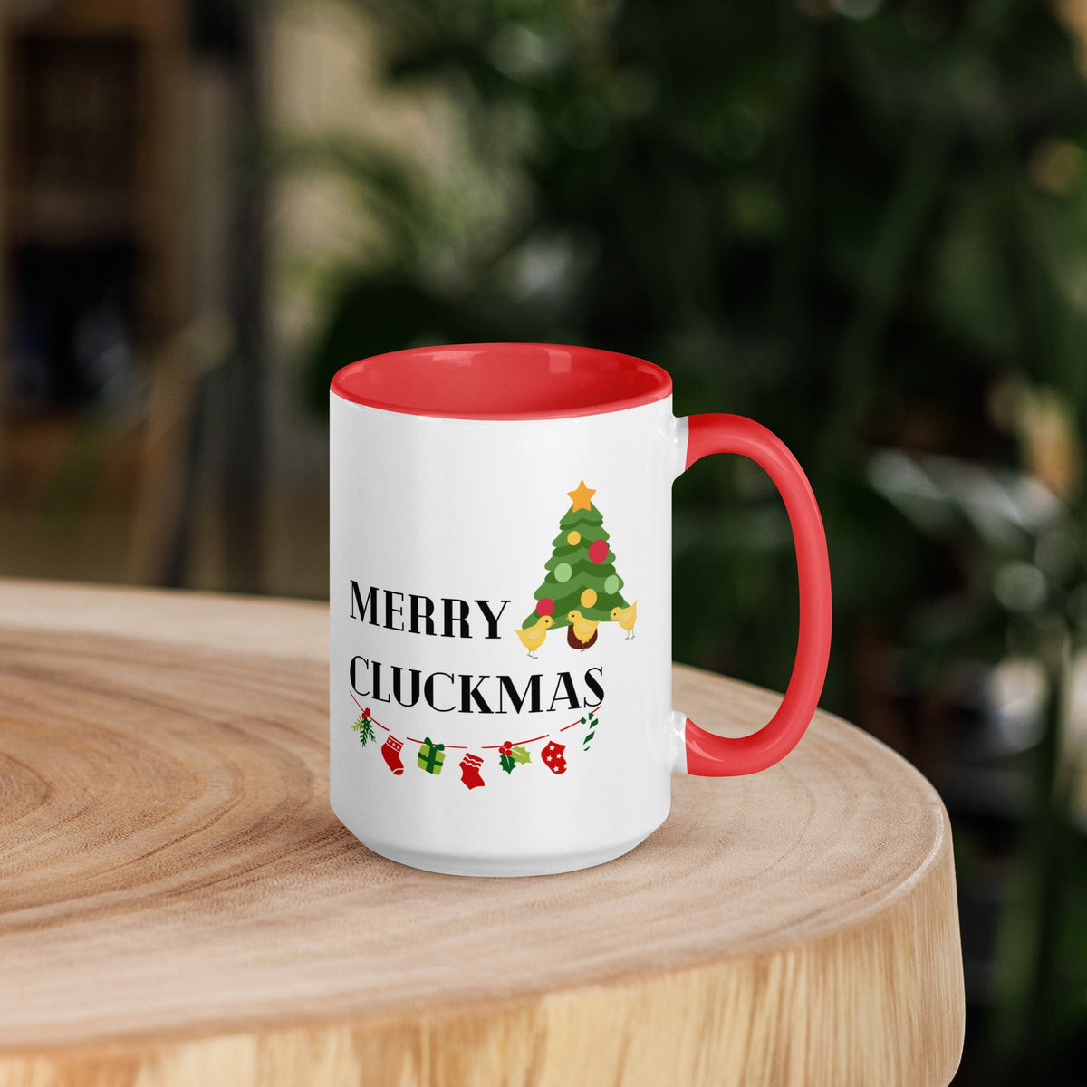 Merry Cluckmas Colored Mug - Cluck It All Farms