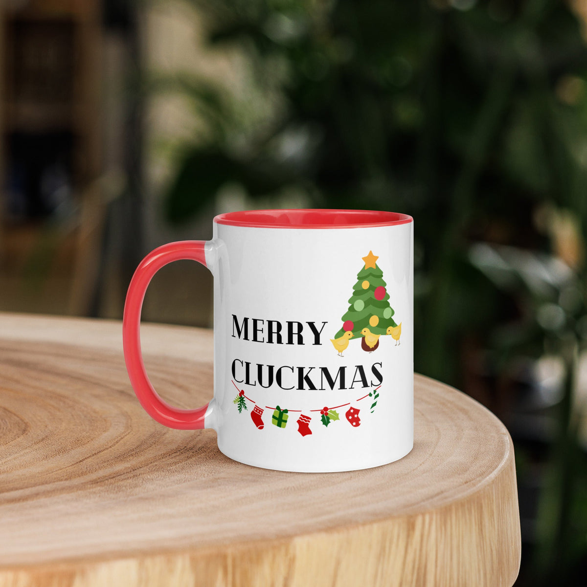 Merry Cluckmas Colored Mug - Cluck It All Farms