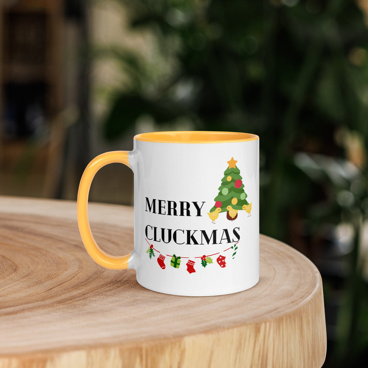 Merry Cluckmas Colored Mug - Cluck It All Farms