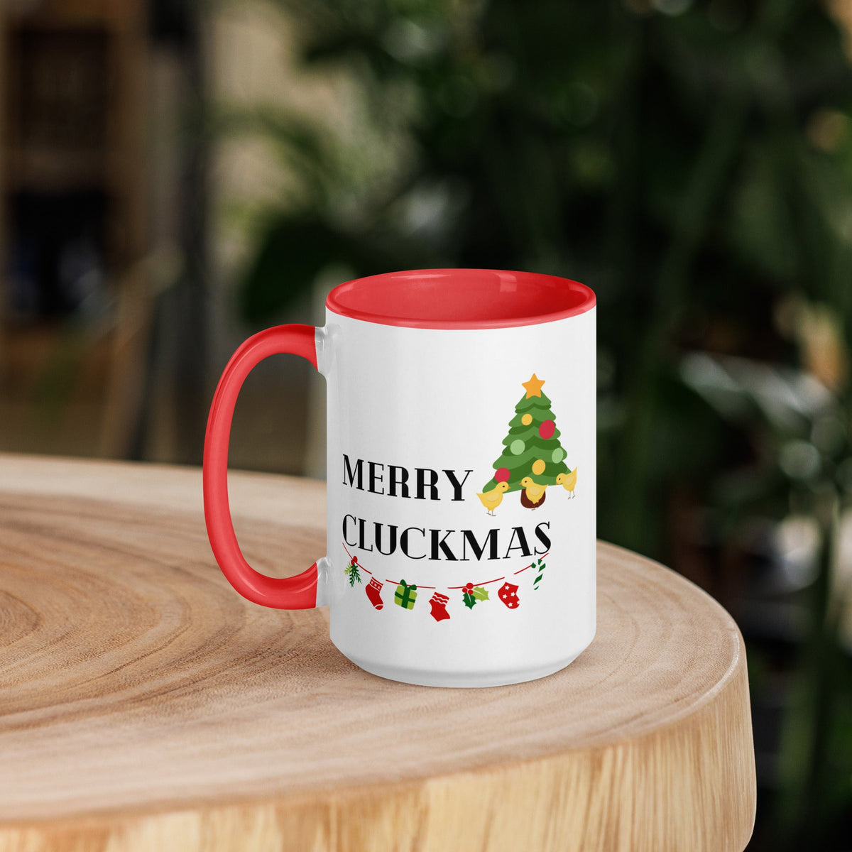 Merry Cluckmas Colored Mug - Cluck It All Farms