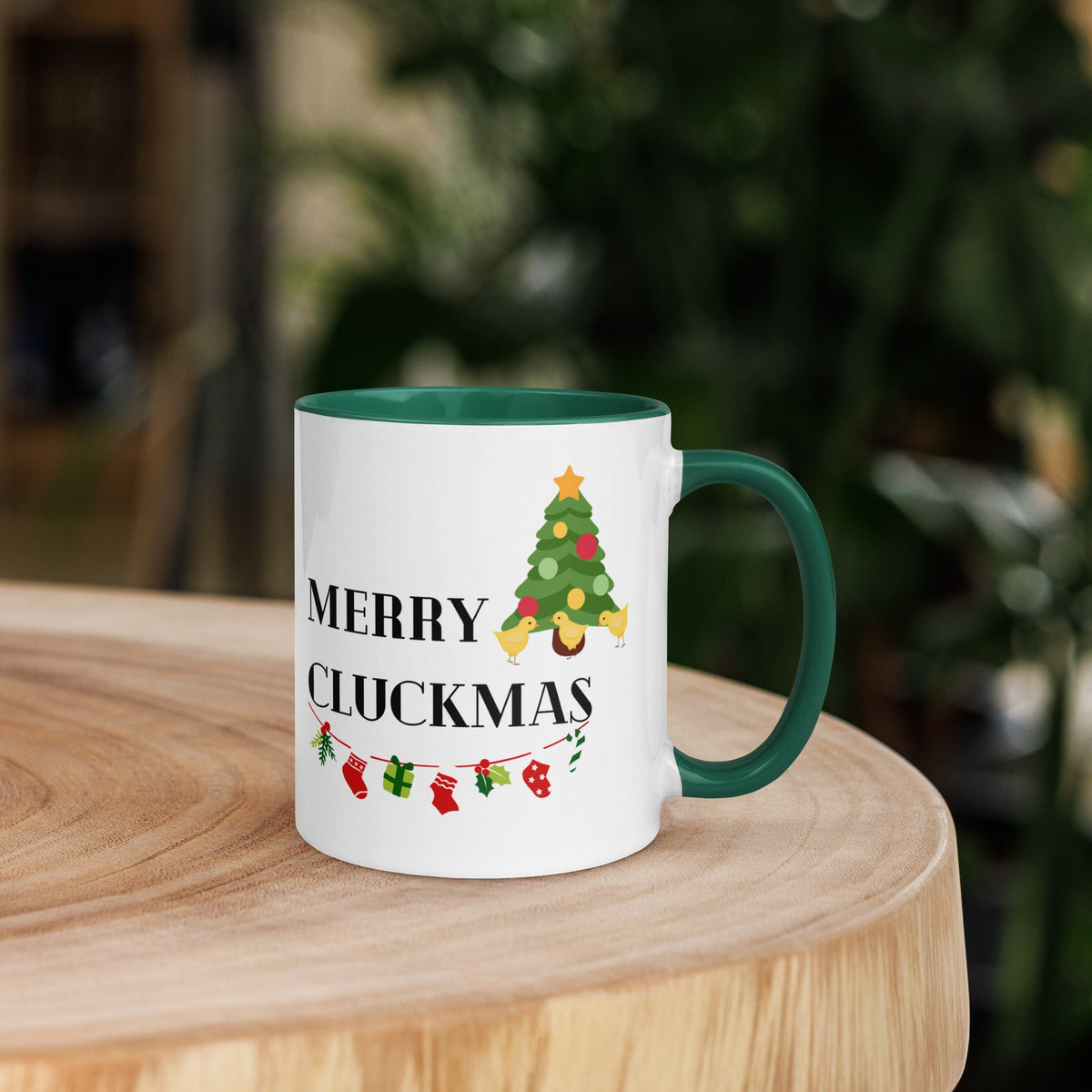 Merry Cluckmas Colored Mug - Cluck It All Farms