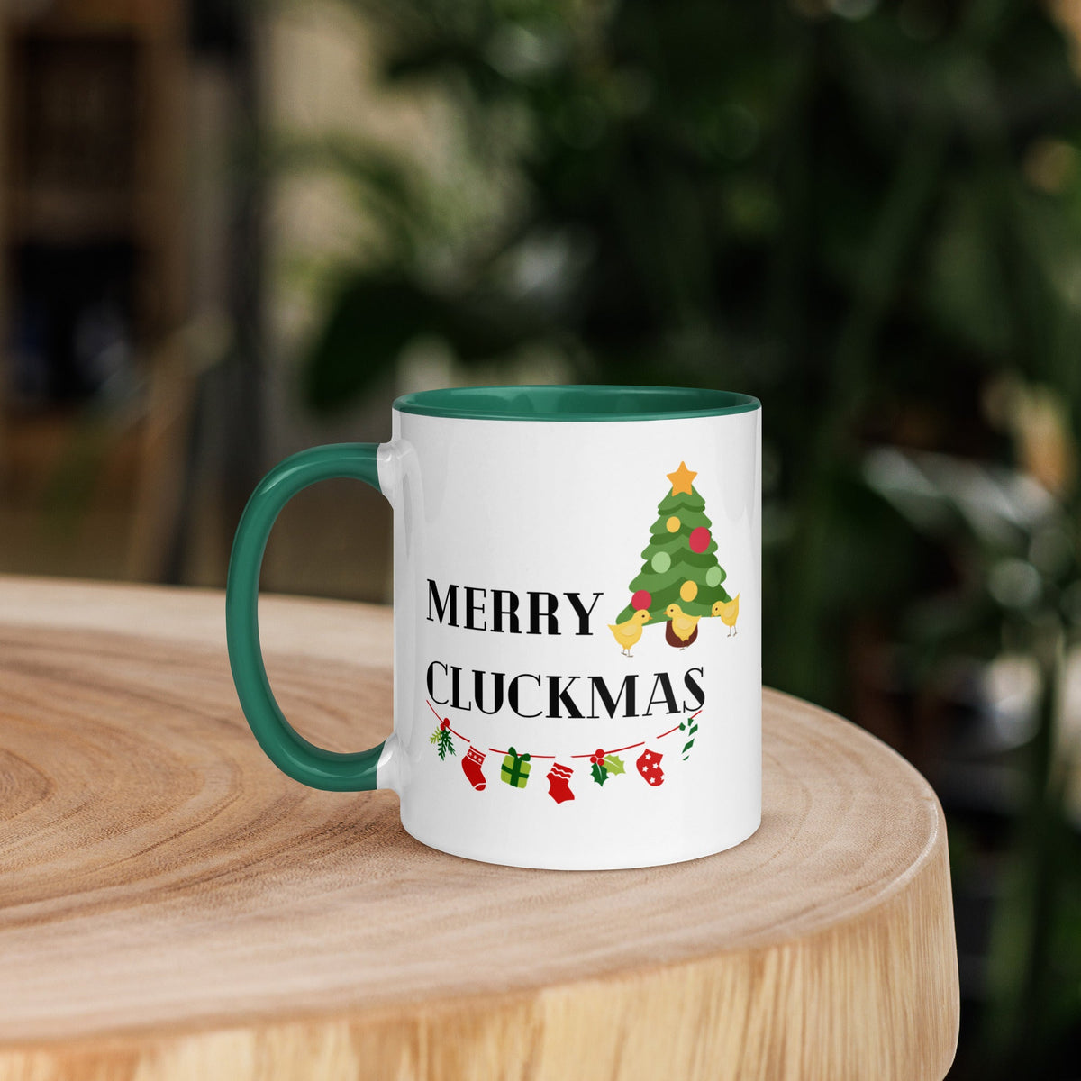 Merry Cluckmas Colored Mug - Cluck It All Farms