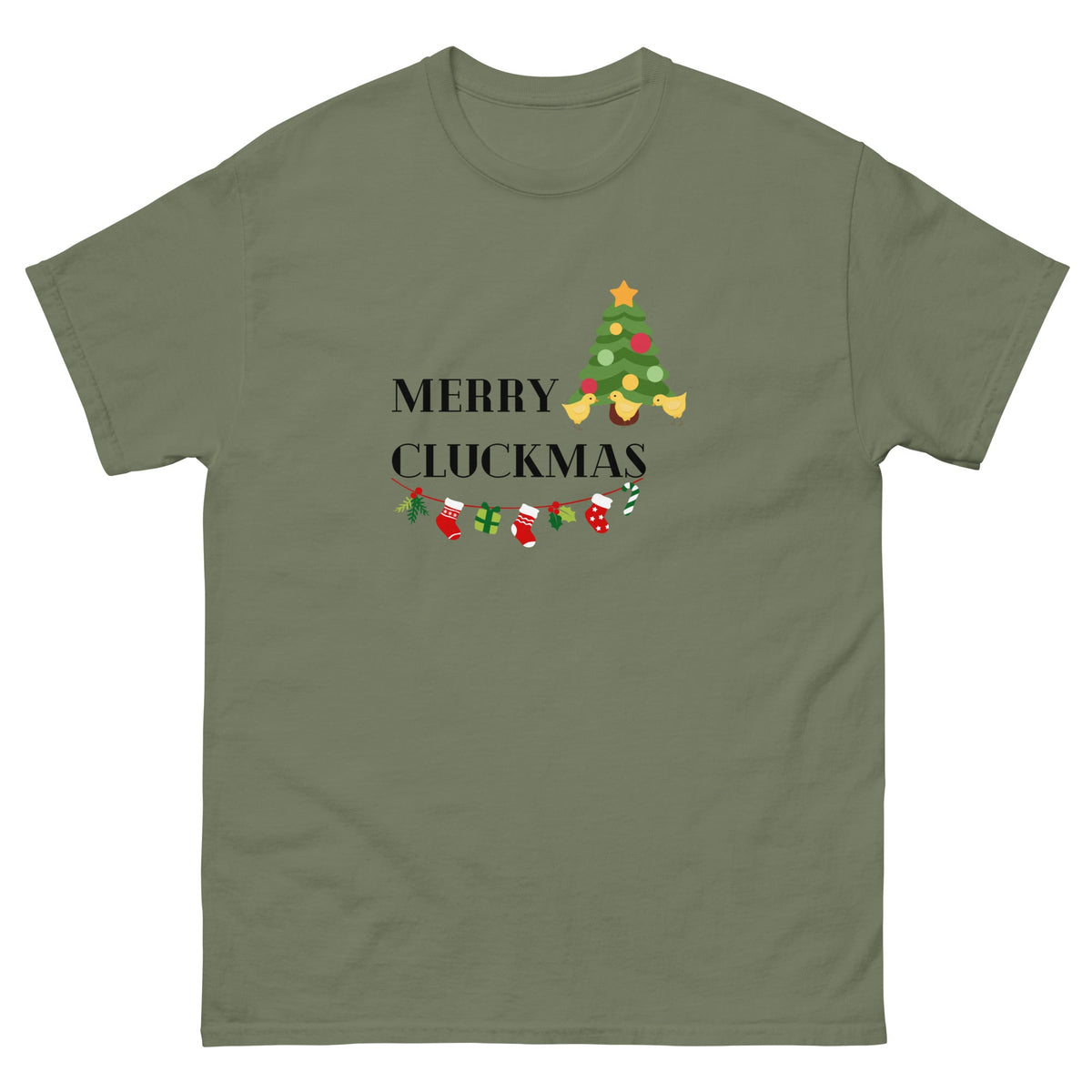 Merry Cluckmas Unisex Classic Tee - Cluck It All Farms
