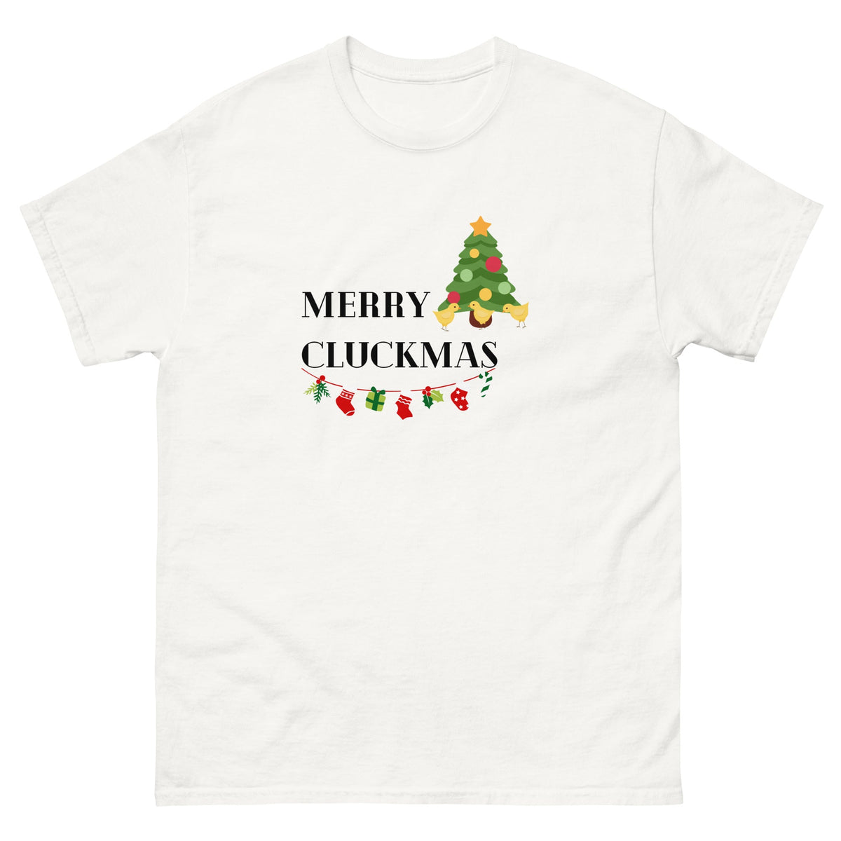 Merry Cluckmas Unisex Classic Tee - Cluck It All Farms
