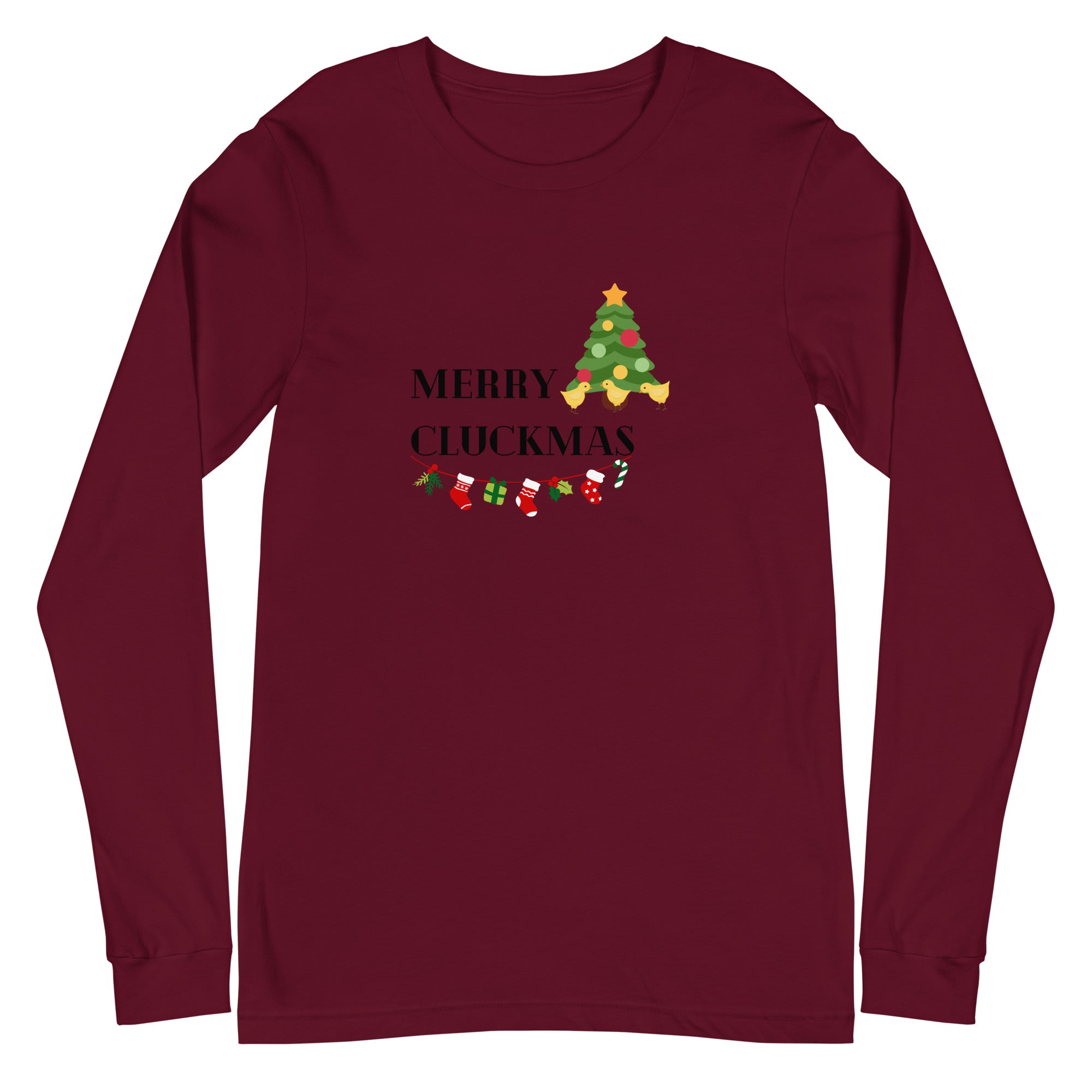 Merry Cluckmas Unisex Long Sleeve Tee - Cluck It All Farms
