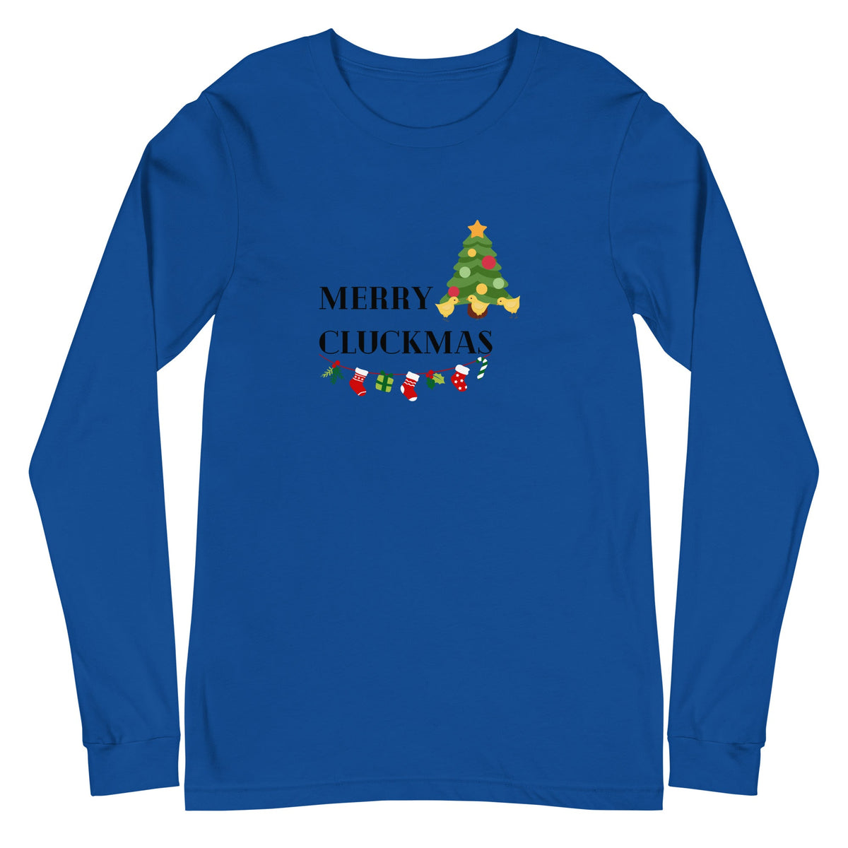 Merry Cluckmas Unisex Long Sleeve Tee - Cluck It All Farms