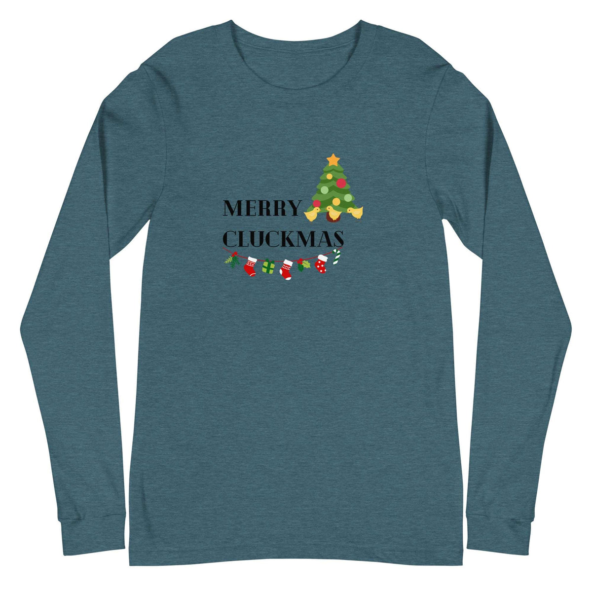 Merry Cluckmas Unisex Long Sleeve Tee - Cluck It All Farms