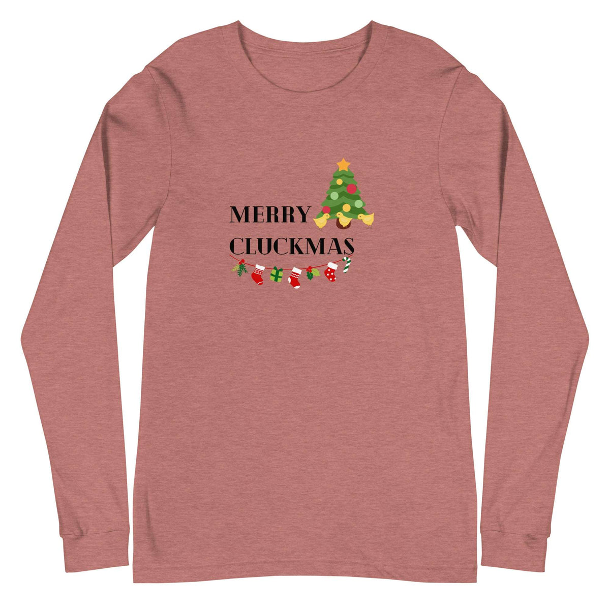 Merry Cluckmas Unisex Long Sleeve Tee - Cluck It All Farms