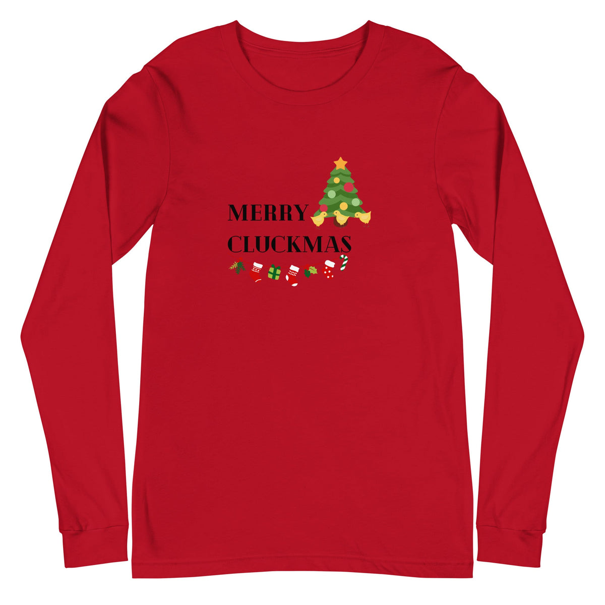 Merry Cluckmas Unisex Long Sleeve Tee - Cluck It All Farms