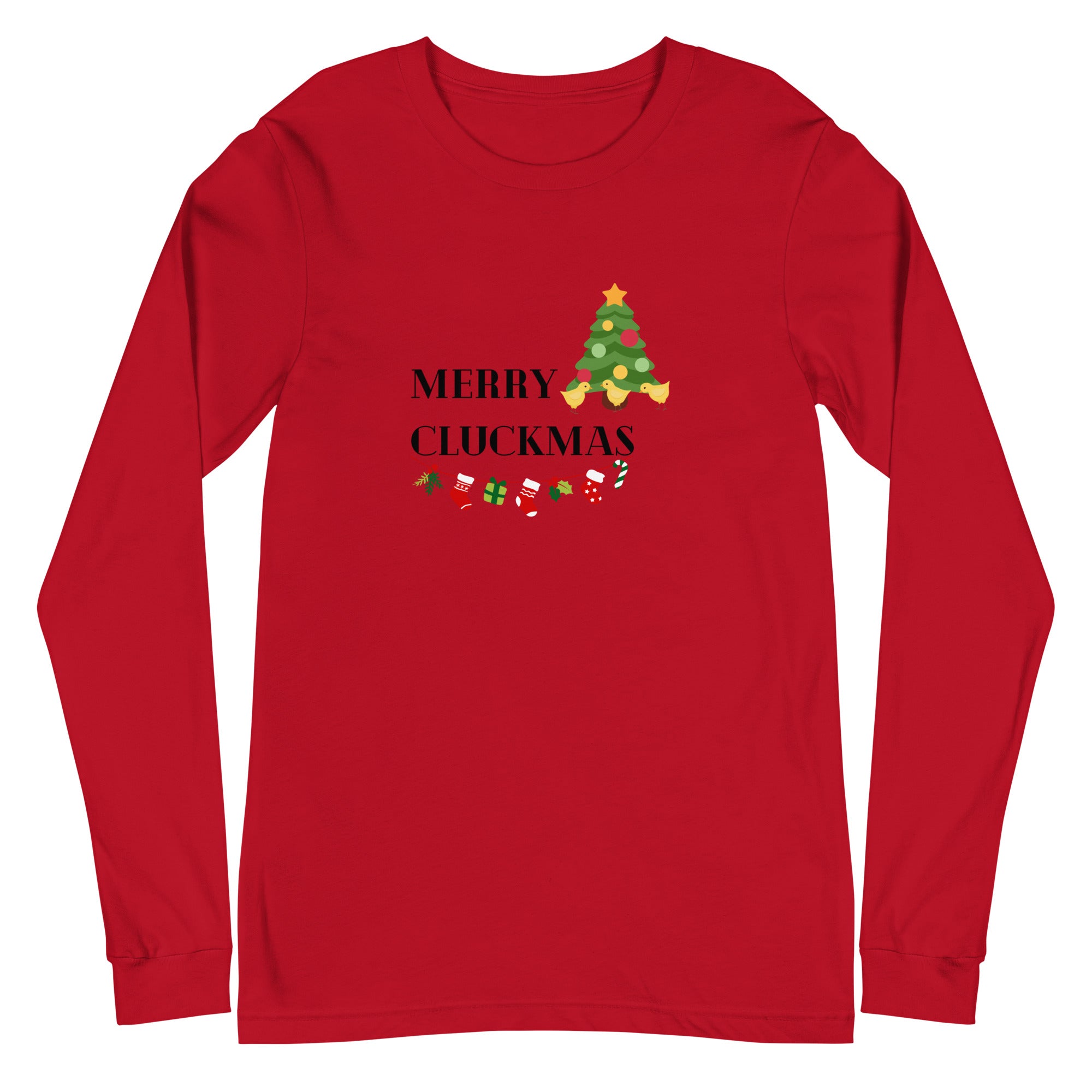 Merry Cluckmas Unisex Long Sleeve Tee - Cluck It All Farms