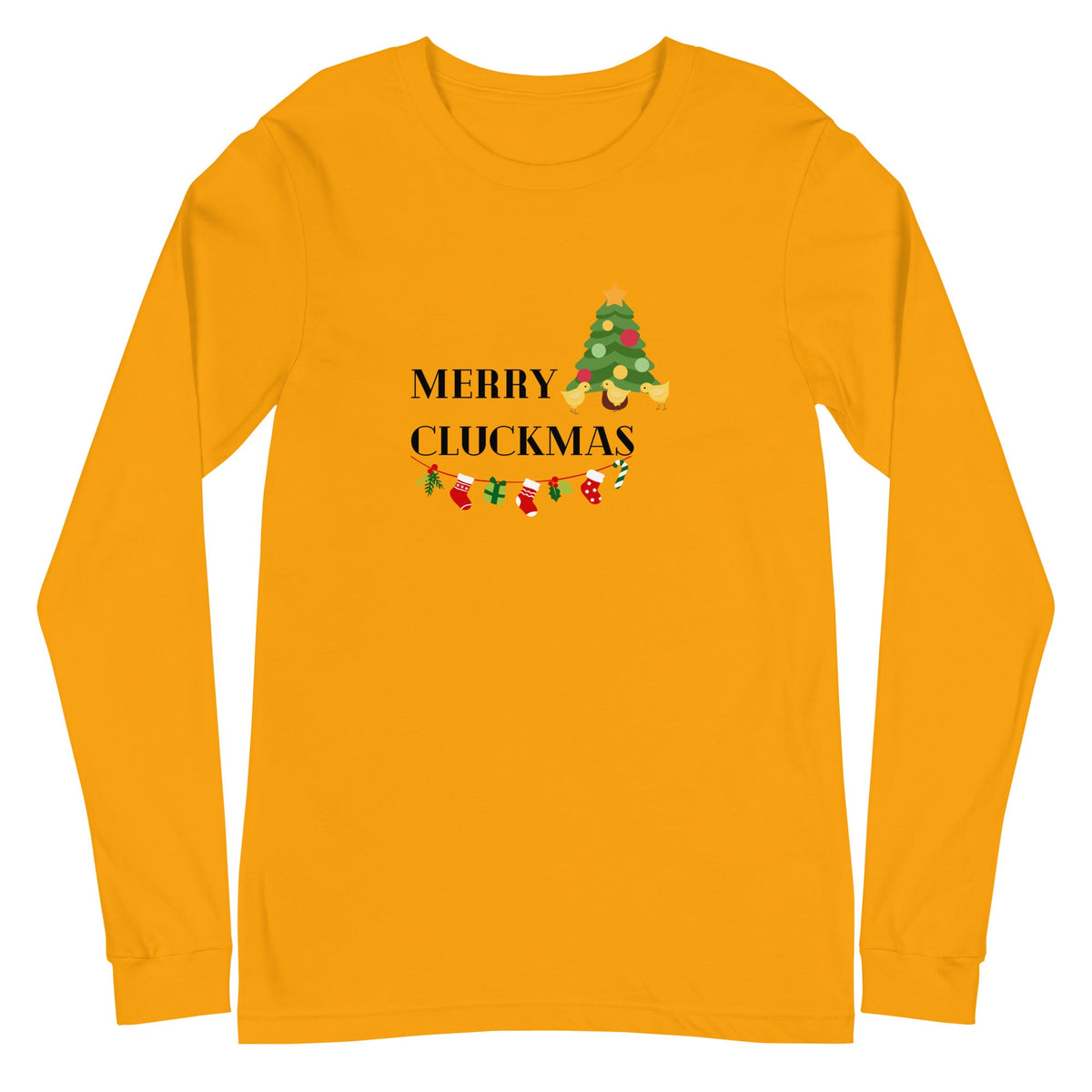 Merry Cluckmas Unisex Long Sleeve Tee - Cluck It All Farms