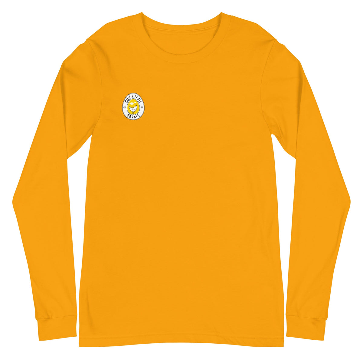 No Spring Chicken BACK PRINT Unisex Long Sleeve Tee - Cluck It All Farms