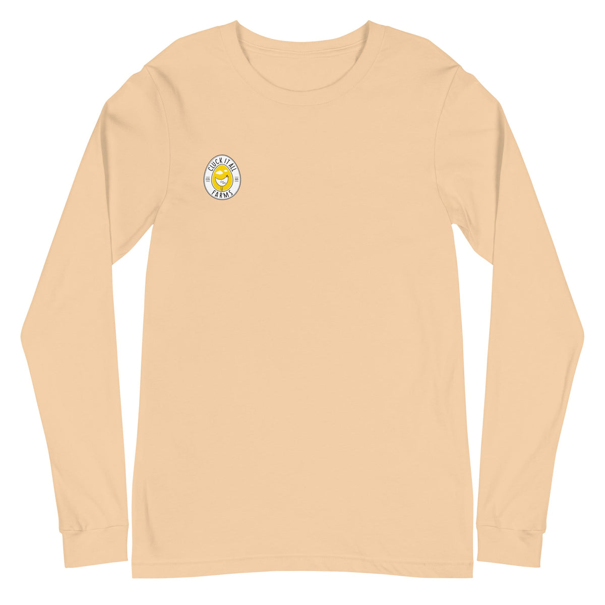 No Spring Chicken BACK PRINT Unisex Long Sleeve Tee - Cluck It All Farms