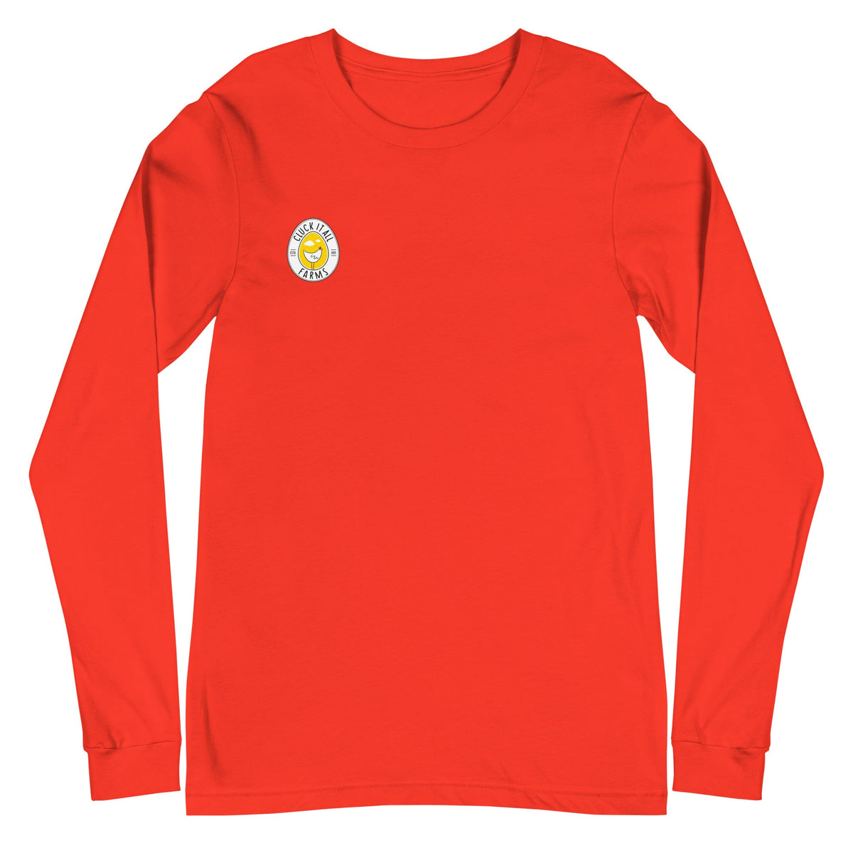 No Spring Chicken BACK PRINT Unisex Long Sleeve Tee - Cluck It All Farms