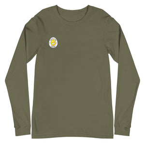 No Spring Chicken BACK PRINT Unisex Long Sleeve Tee - Cluck It All Farms