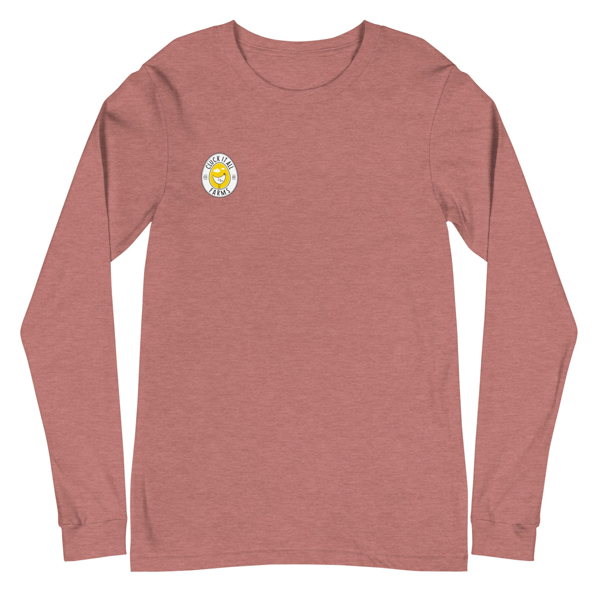 No Spring Chicken BACK PRINT Unisex Long Sleeve Tee - Cluck It All Farms